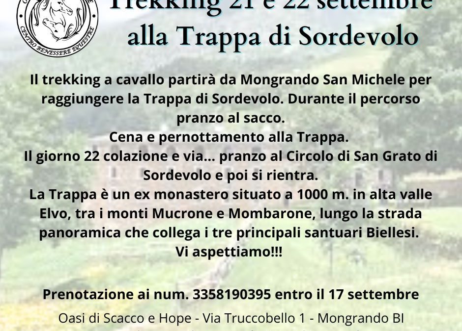 Trekking 21 e 22 settembre